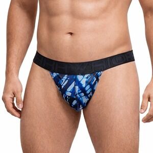 Hawai XL (34-36) Jockstrap Athletic Supporter Blue Military Camouflage Print